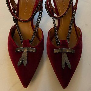 Coach Red Velvet Kitten heel